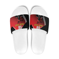 Custom Trinidad and Tobago Cricket Knight Riders Slide Sandals Go Champion - Wonder Print Shop