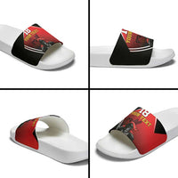 Custom Trinidad and Tobago Cricket Knight Riders Slide Sandals Go Champion - Wonder Print Shop