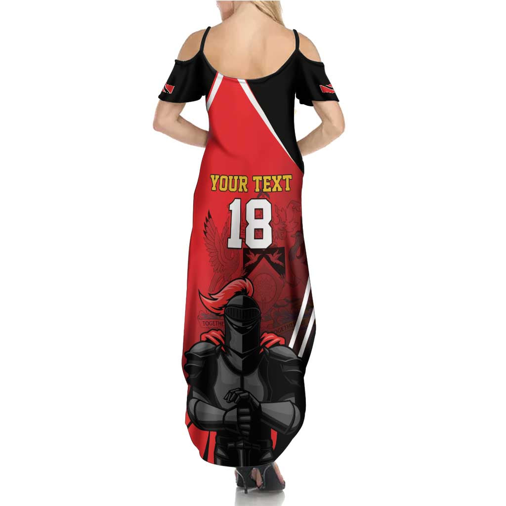 Custom Trinidad and Tobago Cricket Knight Riders Summer Maxi Dress Go Champion - Wonder Print Shop