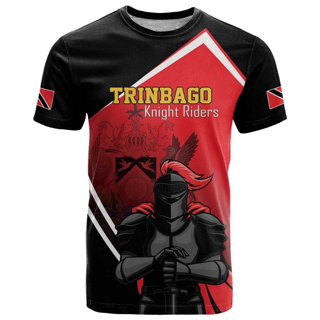 Custom Trinidad and Tobago Cricket Knight Riders T Shirt Go Champion - Wonder Print Shop