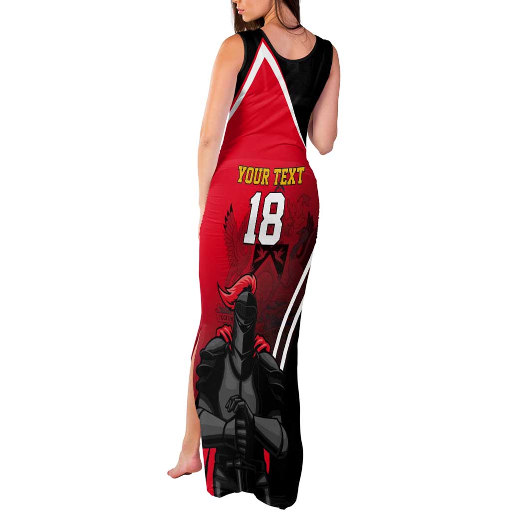 Custom Trinidad and Tobago Cricket Knight Riders Tank Maxi Dress Go Champion - Wonder Print Shop