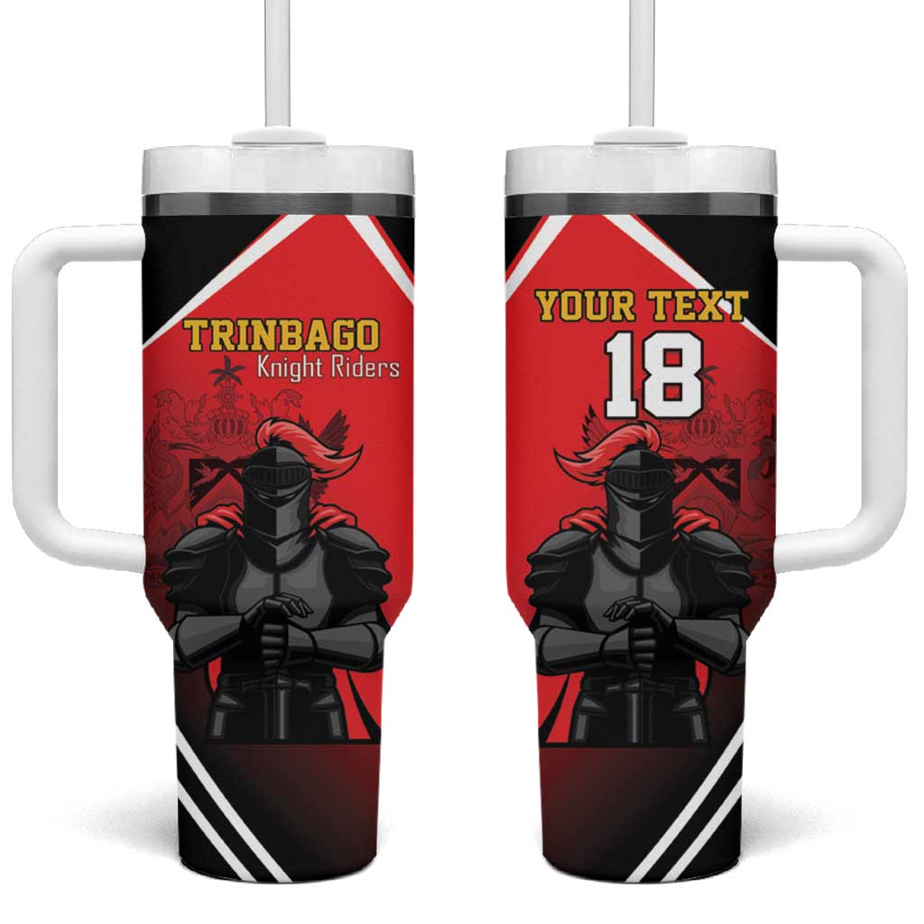 Custom Trinidad and Tobago Cricket Knight Riders Tumbler With Handle Go Champion - Wonder Print Shop