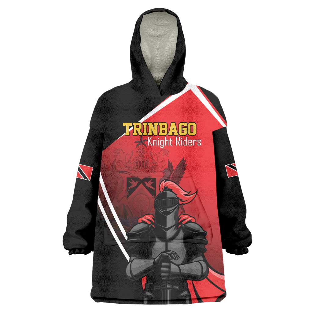 Custom Trinidad and Tobago Cricket Knight Riders Wearable Blanket Hoodie Go Champion - Wonder Print Shop