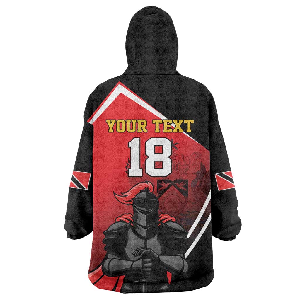 Custom Trinidad and Tobago Cricket Knight Riders Wearable Blanket Hoodie Go Champion - Wonder Print Shop