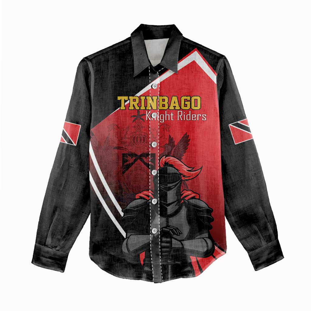 Custom Trinidad and Tobago Cricket Knight Riders Women Casual Shirt Go Champion - Wonder Print Shop