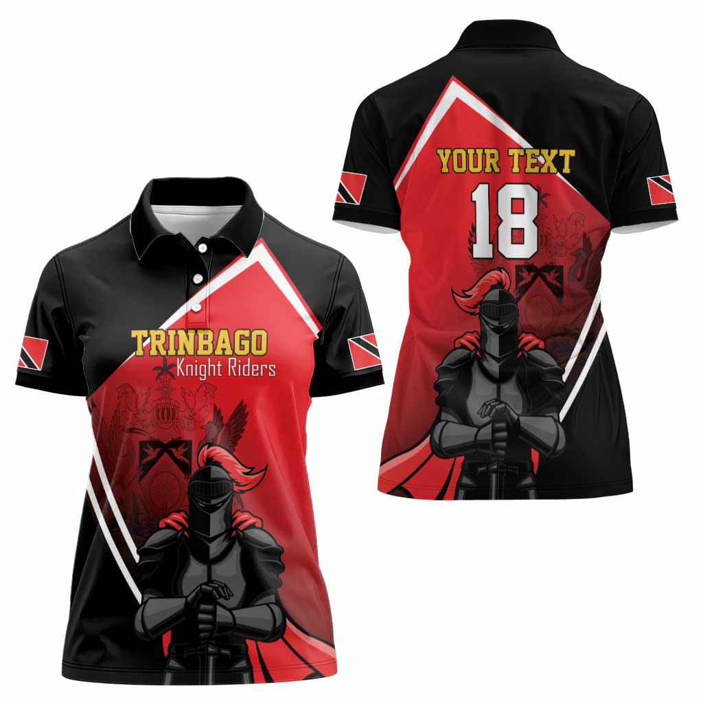 Custom Trinidad and Tobago Cricket Knight Riders Women Polo Shirt Go Champion - Wonder Print Shop