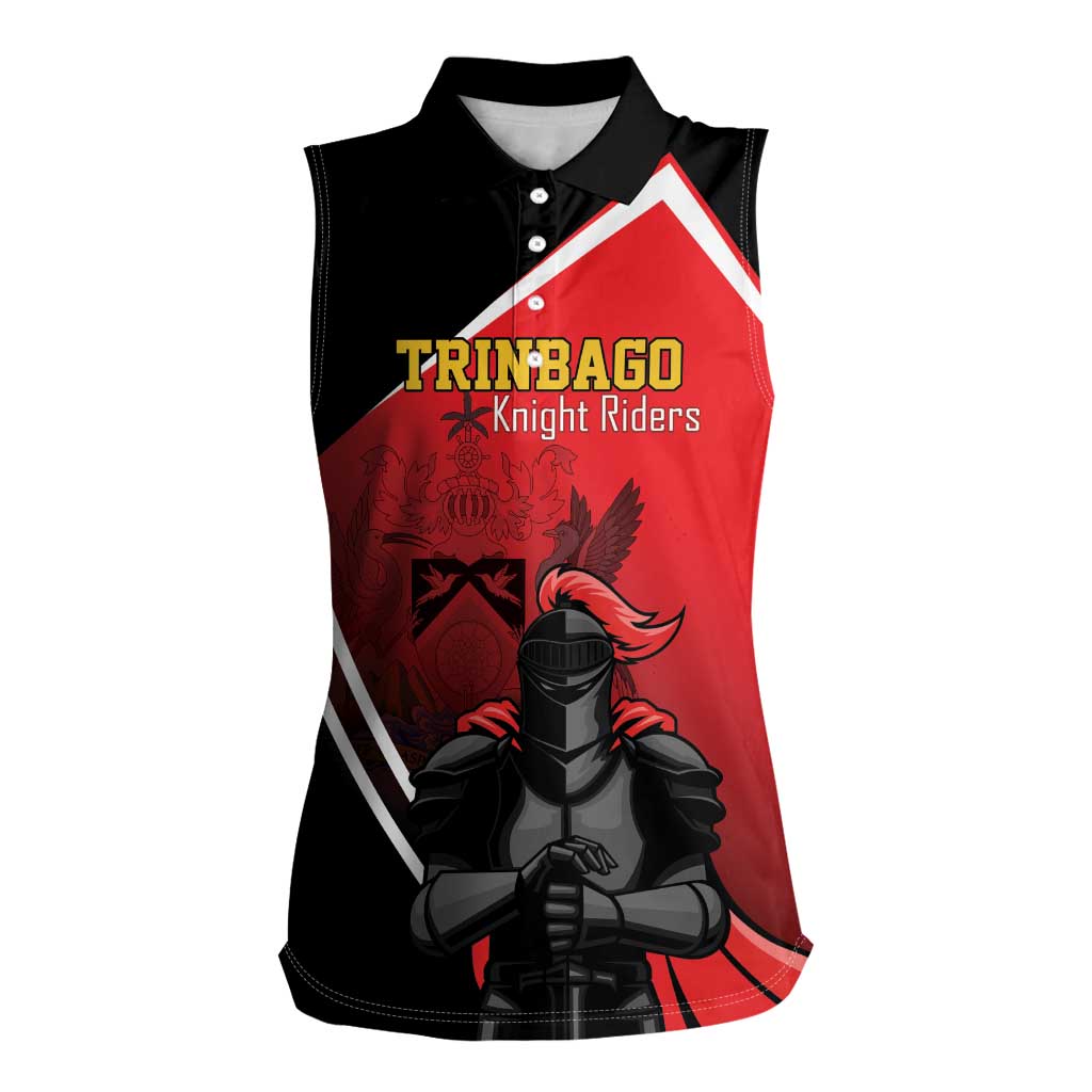 Custom Trinidad and Tobago Cricket Knight Riders Women Sleeveless Polo Shirt Go Champion - Wonder Print Shop