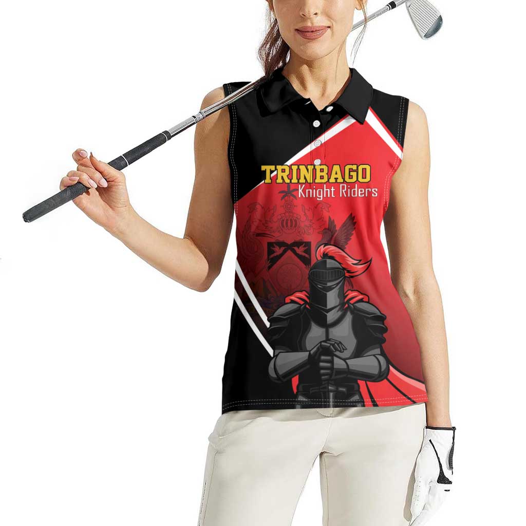 Custom Trinidad and Tobago Cricket Knight Riders Women Sleeveless Polo Shirt Go Champion - Wonder Print Shop