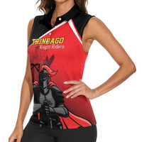 Custom Trinidad and Tobago Cricket Knight Riders Women Sleeveless Polo Shirt Go Champion - Wonder Print Shop