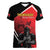 Custom Trinidad and Tobago Cricket Knight Riders Women V-Neck T-Shirt Go Champion - Wonder Print Shop