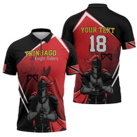 Custom Trinidad and Tobago Cricket Knight Riders Zipper Polo Shirt Go Champion - Wonder Print Shop