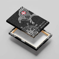 Denmark Viking Ravens Canvas Wall Art Vegvisir Runes Pattern - Wonder Print Shop