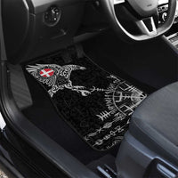 Denmark Viking Ravens Car Mats Vegvisir Runes Pattern - Wonder Print Shop