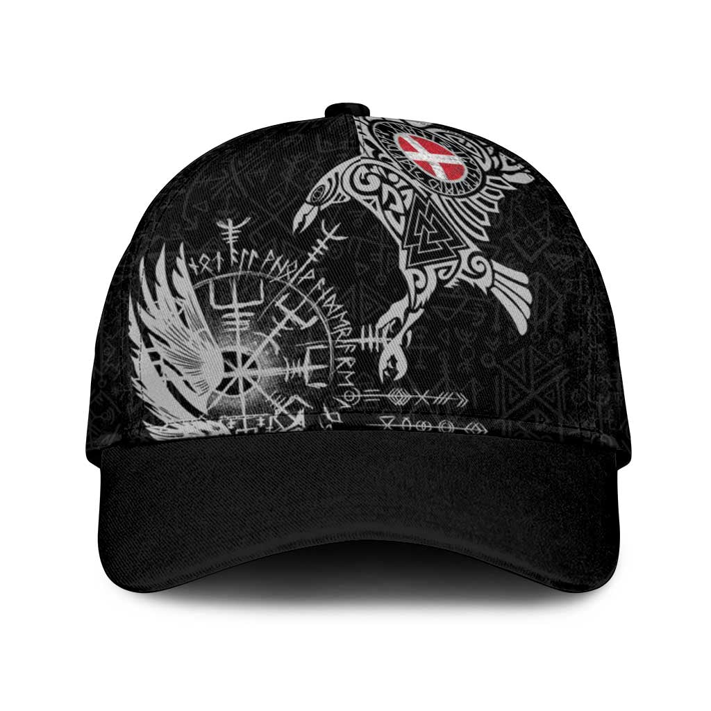 Denmark Viking Ravens Classic Cap Vegvisir Runes Pattern - Wonder Print Shop