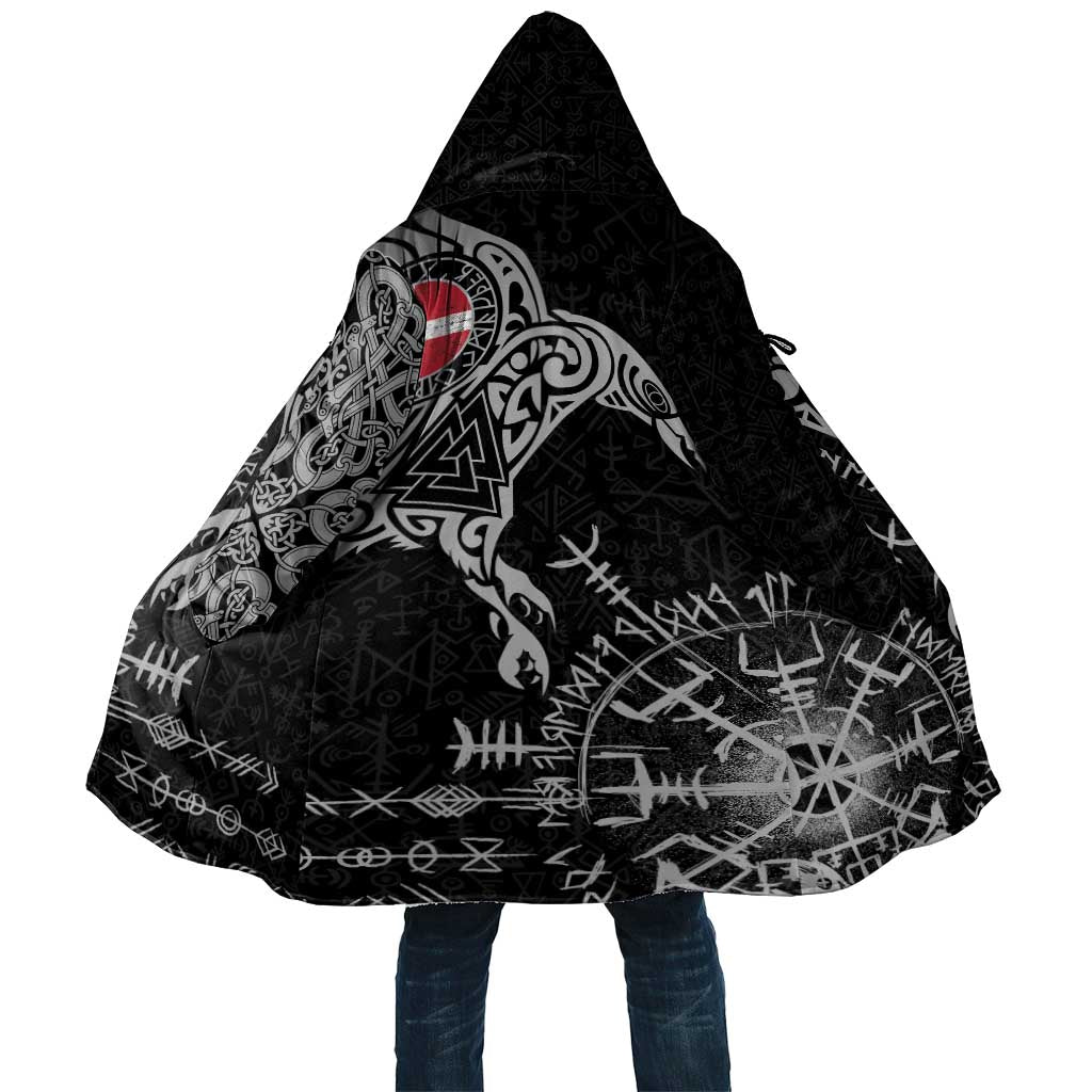 Denmark Viking Ravens Cloak Vegvisir Runes Pattern - Wonder Print Shop
