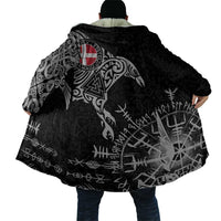 Denmark Viking Ravens Cloak Vegvisir Runes Pattern - Wonder Print Shop
