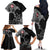 Denmark Viking Ravens Family Matching Off The Shoulder Long Sleeve Dress and Hawaiian Shirt Vegvisir Runes Pattern - Wonder Print Shop