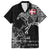 Denmark Viking Ravens Family Matching Off The Shoulder Long Sleeve Dress and Hawaiian Shirt Vegvisir Runes Pattern - Wonder Print Shop