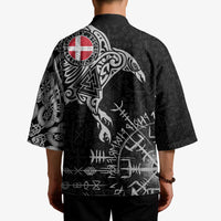 Denmark Viking Ravens Kimono Vegvisir Runes Pattern - Wonder Print Shop