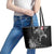 Denmark Viking Ravens Leather Tote Bag Vegvisir Runes Pattern - Wonder Print Shop