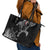 Denmark Viking Ravens Leather Tote Bag Vegvisir Runes Pattern - Wonder Print Shop