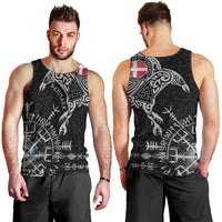 Denmark Viking Ravens Men Tank Top Vegvisir Runes Pattern - Wonder Print Shop