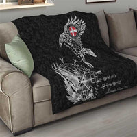 Denmark Viking Ravens Quilt Vegvisir Runes Pattern - Wonder Print Shop