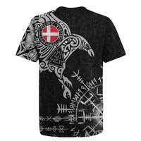 Denmark Viking Ravens Rugby Jersey Vegvisir Runes Pattern - Wonder Print Shop