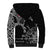 Denmark Viking Ravens Sherpa Hoodie Vegvisir Runes Pattern - Wonder Print Shop