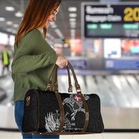 Denmark Viking Ravens Travel Bag Vegvisir Runes Pattern - Wonder Print Shop