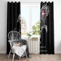 Denmark Viking Ravens Window Curtain Vegvisir Runes Pattern - Wonder Print Shop