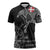 Denmark Viking Ravens Zipper Polo Shirt Vegvisir Runes Pattern - Wonder Print Shop