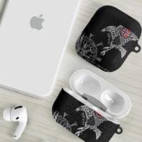 Norway Viking Ravens AirPods Case Vegvisir Runes Pattern - Wonder Print Shop