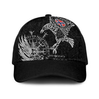 Norway Viking Ravens Baseball Net Cap Vegvisir Runes Pattern - Wonder Print Shop
