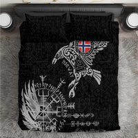 Norway Viking Ravens Bedding Set Vegvisir Runes Pattern - Wonder Print Shop