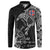 Norway Viking Ravens Button Sweatshirt Vegvisir Runes Pattern - Wonder Print Shop