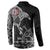 Norway Viking Ravens Button Sweatshirt Vegvisir Runes Pattern - Wonder Print Shop