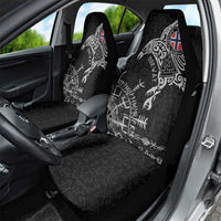 Norway Viking Ravens Car Seat Cover Vegvisir Runes Pattern - Wonder Print Shop