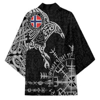 Norway Viking Ravens Kimono Vegvisir Runes Pattern - Wonder Print Shop