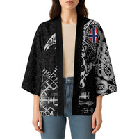 Norway Viking Ravens Kimono Vegvisir Runes Pattern - Wonder Print Shop