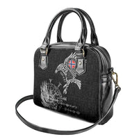 Norway Viking Ravens Shoulder Handbag Vegvisir Runes Pattern - Wonder Print Shop