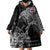 Norway Viking Ravens Wearable Blanket Hoodie Vegvisir Runes Pattern - Wonder Print Shop