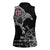 Norway Viking Ravens Women Sleeveless Polo Shirt Vegvisir Runes Pattern - Wonder Print Shop
