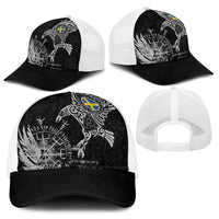 Sweden Viking Ravens Baseball Net Cap Vegvisir Runes Pattern - Wonder Print Shop