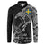 Sweden Viking Ravens Button Sweatshirt Vegvisir Runes Pattern - Wonder Print Shop