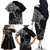 Sweden Viking Ravens Family Matching Off The Shoulder Long Sleeve Dress and Hawaiian Shirt Vegvisir Runes Pattern - Wonder Print Shop