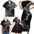 Sweden Viking Ravens Family Matching Short Sleeve Bodycon Dress and Hawaiian Shirt Vegvisir Runes Pattern - Wonder Print Shop