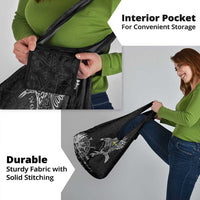 Sweden Viking Ravens Grocery Bag Vegvisir Runes Pattern - Wonder Print Shop