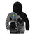 Sweden Viking Ravens Kid Hoodie Vegvisir Runes Pattern - Wonder Print Shop
