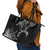 Sweden Viking Ravens Leather Tote Bag Vegvisir Runes Pattern - Wonder Print Shop